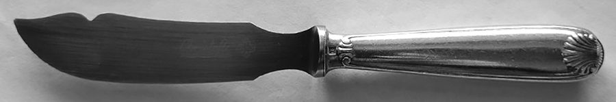 Vendome-Arcantia (Silverplate) Individual Fish Knife with Stainless Blade by Christofle France-1