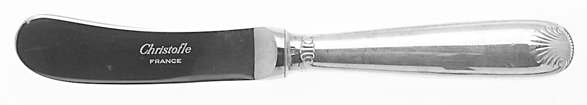Vendome-Arcantia (Silverplate) Butter Spreader Hollow Hdl-Paddle/Stainless Blade by Christofle France-1