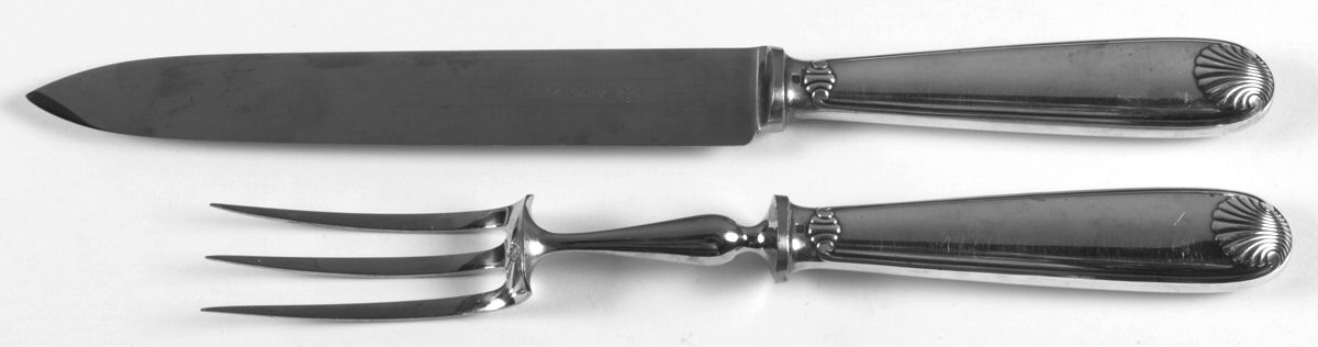 Vendome-Arcantia (Silverplate) Large 2-Piece Roast Carving Set w/Stainless Blade by Christofle France-1