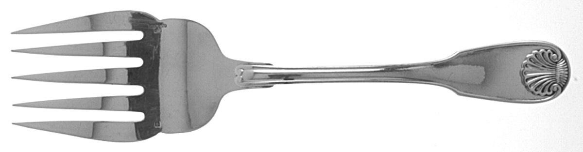 Vendome-Arcantia (Silverplate) Large Solid Fish Serving Fork by Christofle France-1