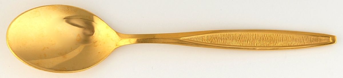 CUD2 (Gold Electroplate) Teaspoon by Custom Design-1
