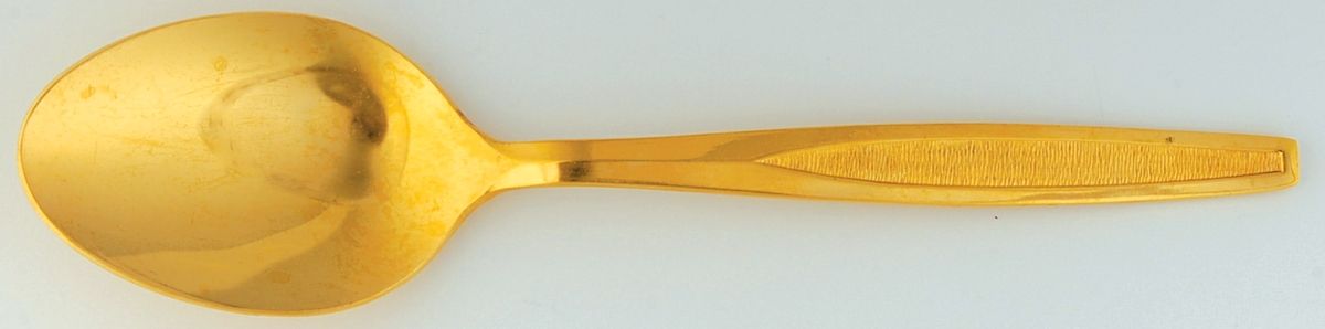 CUD2 (Gold Electroplate) Tablespoon (Serving Spoon) by Custom Design-1