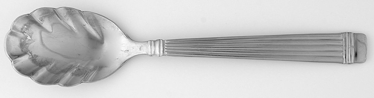 Arcadia (Stainless) Sugar Shell Spoon by Cuisinart Flatware-1