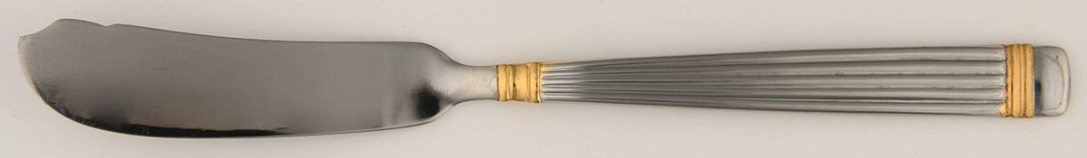 Arcadia-Gold (Stainless, Gold Accent) Flat Handle Master Butter Knife by Cuisinart Flatware-1