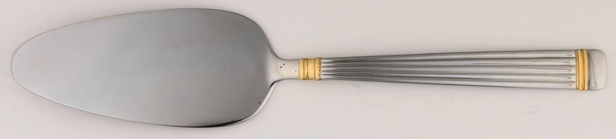 Arcadia-Gold (Stainless, Gold Accent) All Stainless Pie Server by Cuisinart Flatware-1