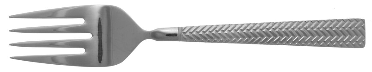 Basketweave (Stainless) Large Solid Cold Meat Serving Fork by Cuisinart Flatware-1