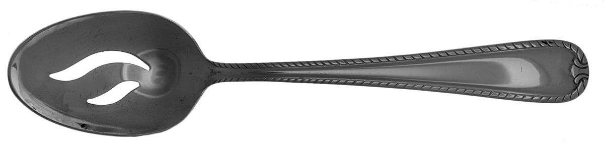 Ribbon (Stainless) Pierced Tablespoon (Serving Spoon) by Cuisinart Flatware-1