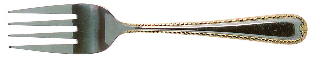 Ribbon-Gold (Stainless, Gold Accent) Individual Salad Fork by Cuisinart Flatware-1
