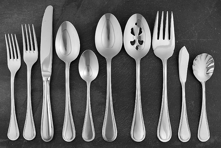 Stratford (Stainless) 45 Piece Starter Set by Cuisinart Flatware-1