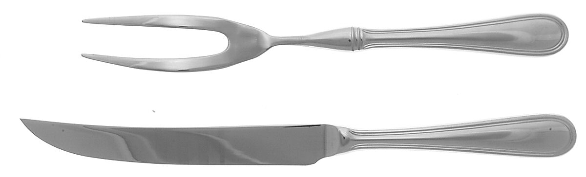 Stratford (Stainless) Large 2-Piece Roast Carving Set w/Stainless Blade by Cuisinart Flatware-1