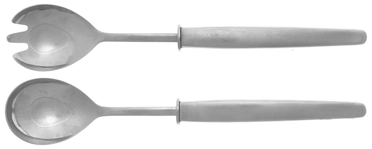 Linden (Stainless) Hollow Handle 2-Piece Salad Set by C Hugo Pott-1