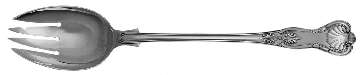 English King (Silverplate) Solid Buffet Serving Fork by Cooper Bros & Sons-1