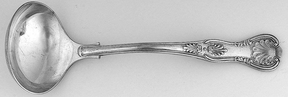 English King (Silverplate) Solid Gravy Ladle by Cooper Bros & Sons-1