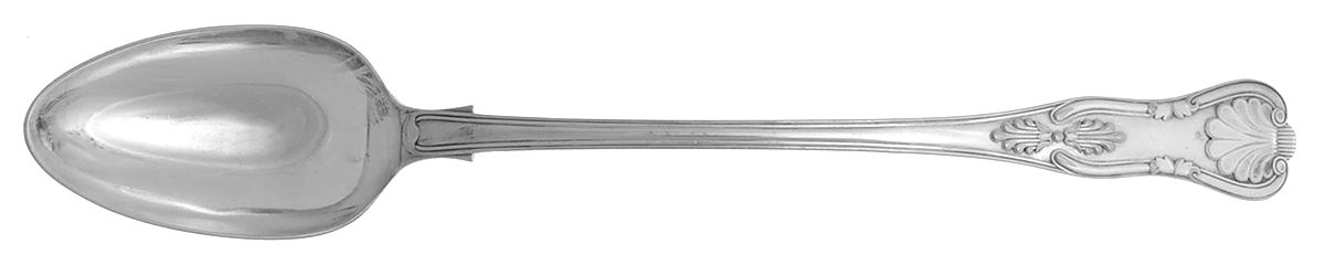 English King (Silverplate) Large Solid Dressing Spoon by Cooper Bros & Sons-1