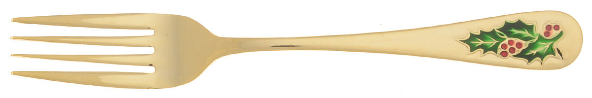 Hollyberry (Gold Electroplate) Fork by Classic Traditions-1