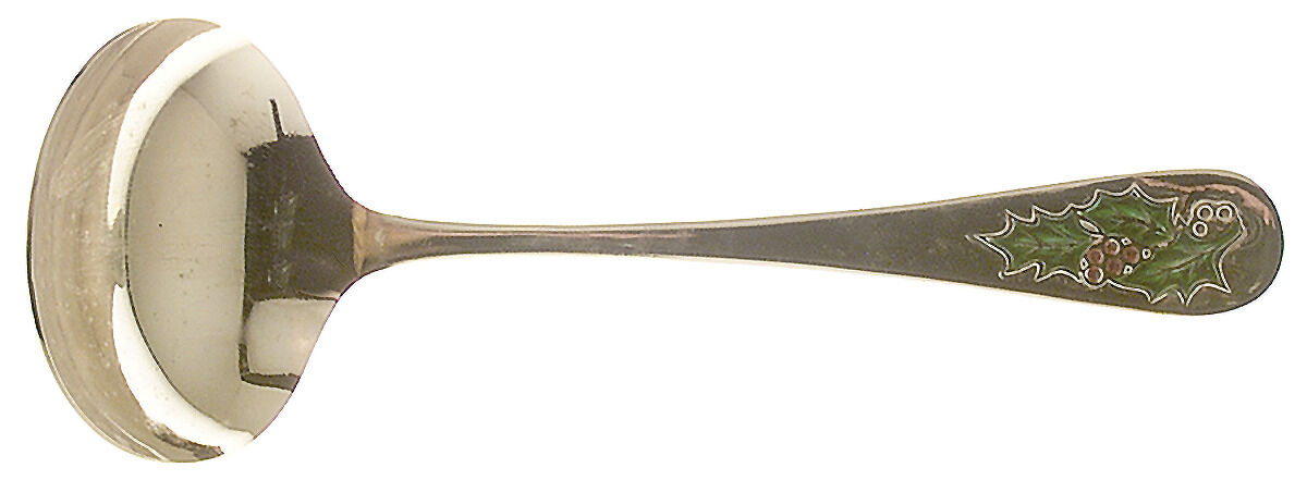Hollyberry (Gold Electroplate) Solid Gravy Ladle by Classic Traditions-1