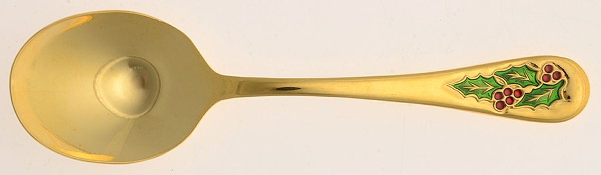 Hollyberry (Gold Electroplate) Youth Spoon by Classic Traditions-1