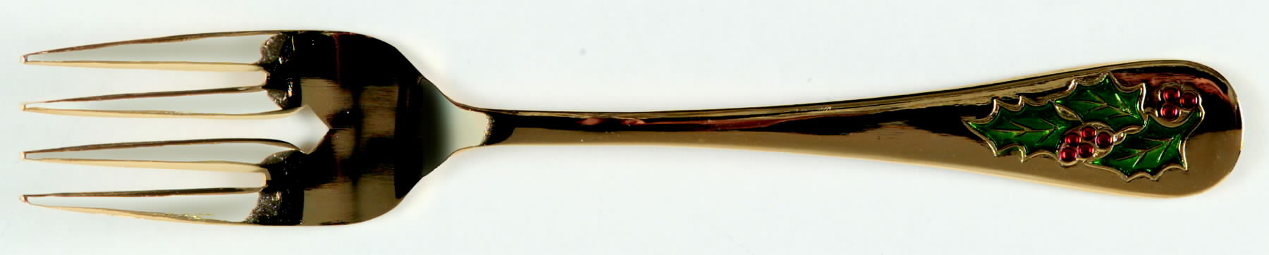Hollyberry (Gold Electroplate) Individual Salad Fork by Classic Traditions-1