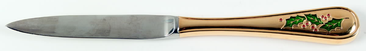 Hollyberry (Gold Electroplate) Letter Opener with Stainless Blade by Classic Traditions-1