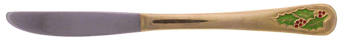 Hollyberry (Gold Electroplate) Modern Solid Knife by Classic Traditions-1