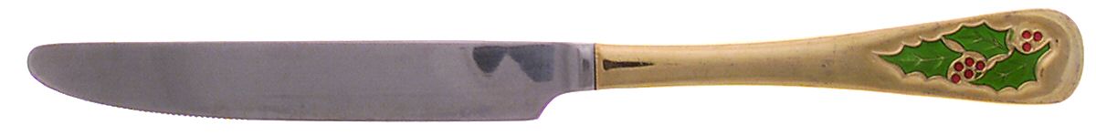 Hollyberry (Gold Electroplate) New French Solid Knife by Classic Traditions-1