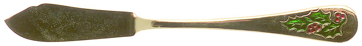 Hollyberry (Gold Electroplate) Flat Handle Master Butter Knife by Classic Traditions-1