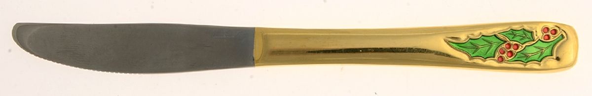 Hollyberry (Gold Electroplate) Youth Knife, Solid Piece by Classic Traditions-1