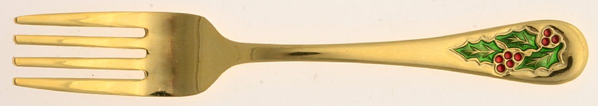 Hollyberry (Gold Electroplate) Youth Fork by Classic Traditions-1