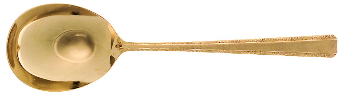CSM9G (Gold Electroplate) Solid Smooth Casserole Spoon by Cosmos Products Company-1