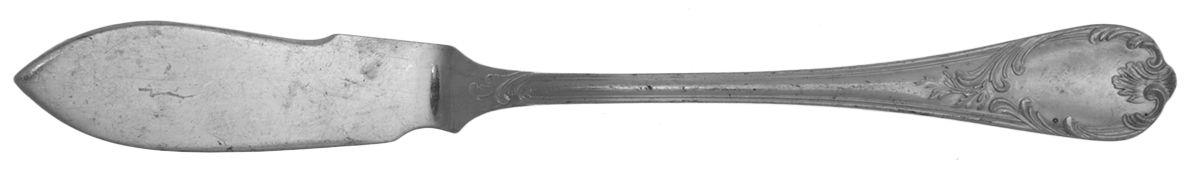 Marly (Silverplate, 1890, Glossy Handle) Flat Handle Master Butter Knife by Christofle France-1