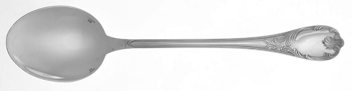 Marly (Silverplate, 1890, Glossy Handle) Solid Salad Serving Spoon by Christofle France-1