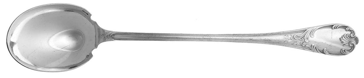Marly (Silverplate, 1890, Glossy Handle) Solid Serving Spoon by Christofle France-1