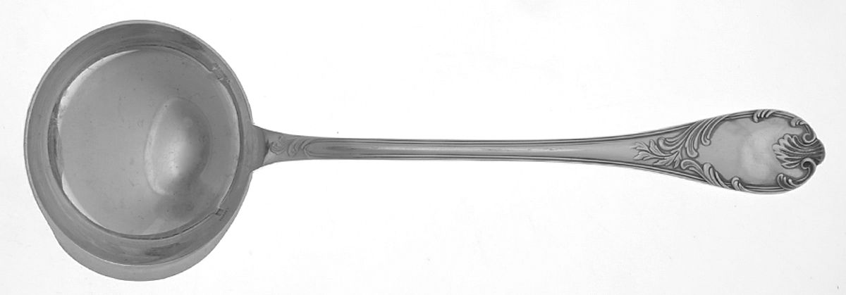 Marly (Silverplate, 1890, Glossy Handle) Dessert Ladle, Solid Piece by Christofle France-1