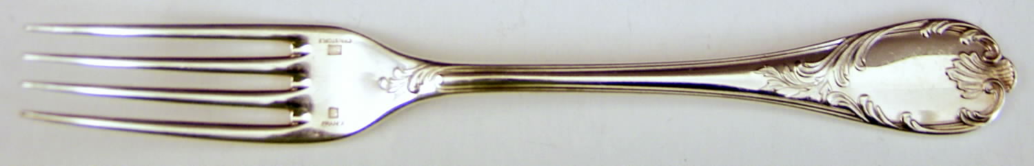 Marly (Silverplate, 1890, Glossy Handle) Fork by Christofle France-1