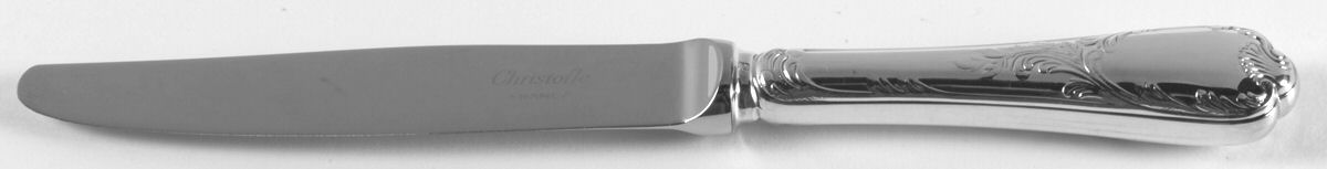 Marly (Silverplate, 1890, Glossy Handle) Dessert Knife with Stainless Blade by Christofle France-1