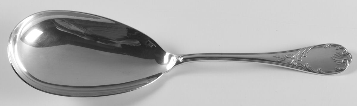 Marly (Silverplate, 1890, Glossy Handle) Solid Rice/Potato Spoon by Christofle France-1