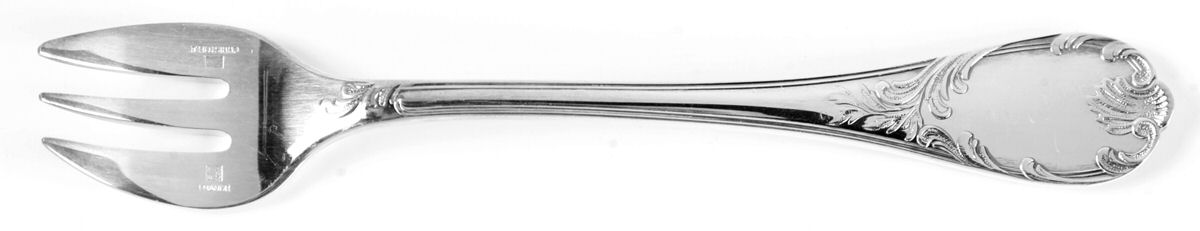 Marly (Silverplate, 1890, Glossy Handle) Cocktail/Seafood Fork by Christofle France-1