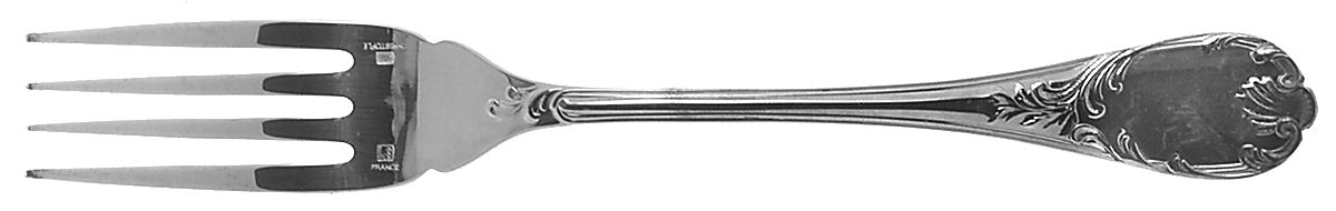 Marly (Silverplate, 1890, Glossy Handle) Individual Solid Fish Fork by Christofle France-1