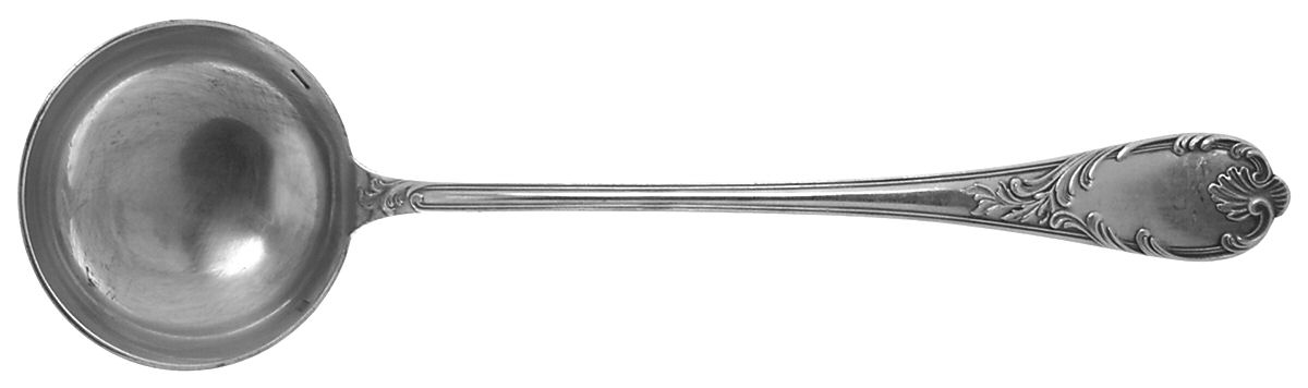 Marly (Silverplate, 1890, Glossy Handle) Solid Soup Ladle by Christofle France-1