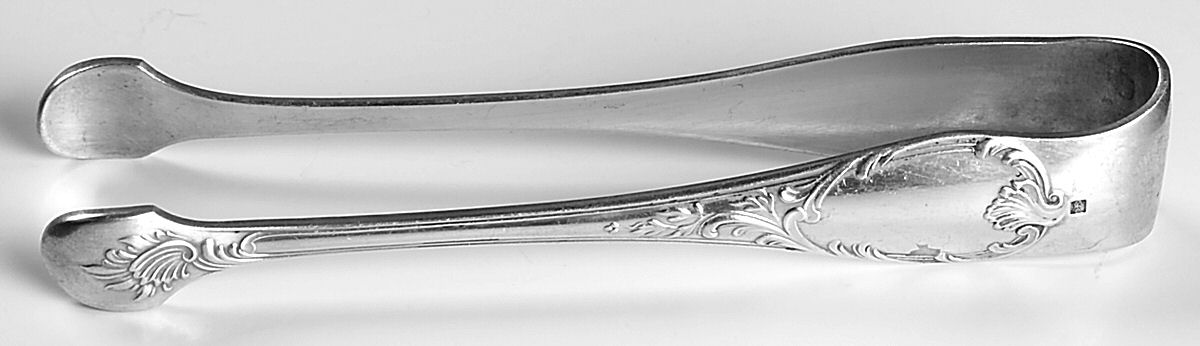 Marly (Silverplate, 1890, Glossy Handle) Large Sugar Tongs by Christofle France-1