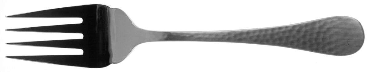 Country Hammered (Stainless) Medium Solid Cold Meat Serving Fork by Cuisinart Flatware-1