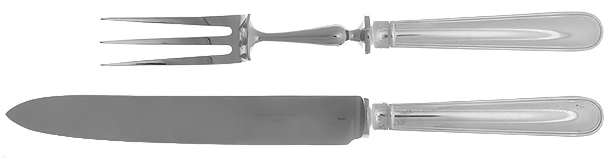 Albi (Sterling) Large 2-Piece Roast Carving Set w/Stainless Blade by Christofle France-1