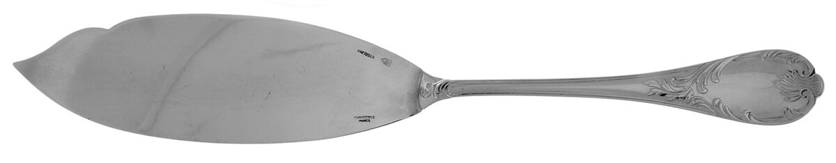 Marly (Sterling) Large Solid Fish Serving Knife by Christofle France-1