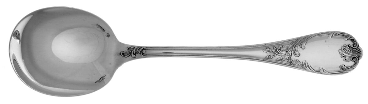 Marly (Sterling) Round Bowl Soup Spoon (Cream Soup) by Christofle France-1