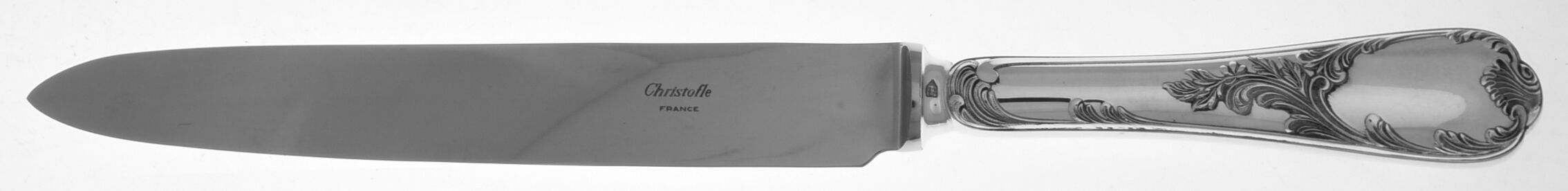 Marly (Sterling) Large Stainless Blade Roast Carving Knife by Christofle France-1