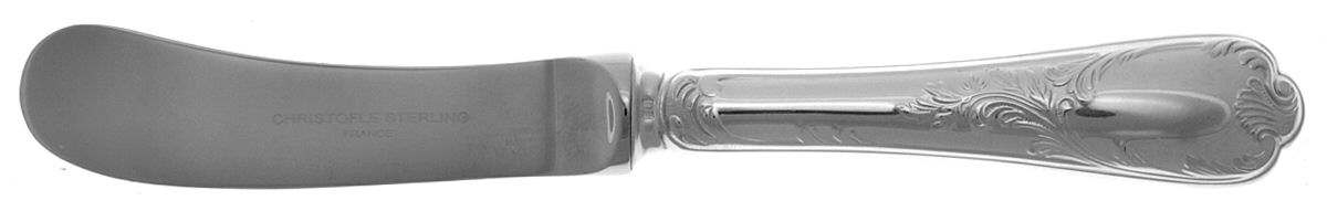 Marly (Sterling) Butter Spreader Hollow Hdl-Paddle/Stainless Blade by Christofle France-1