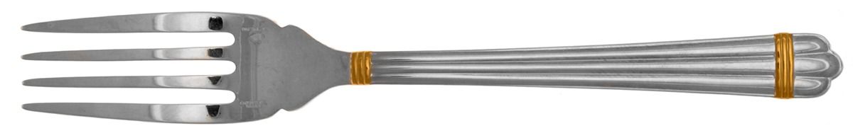 Aria Gold (Sterling, Gold Accent) Individual Solid Fish Fork by Christofle France-1