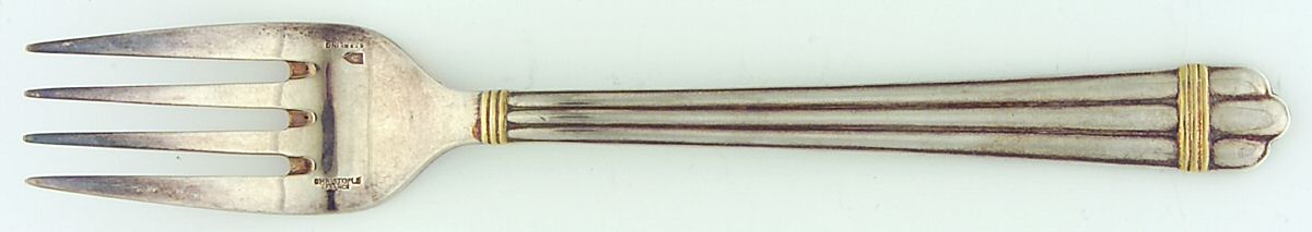 Aria Gold (Sterling, Gold Accent) Individual Salad Fork by Christofle France-1