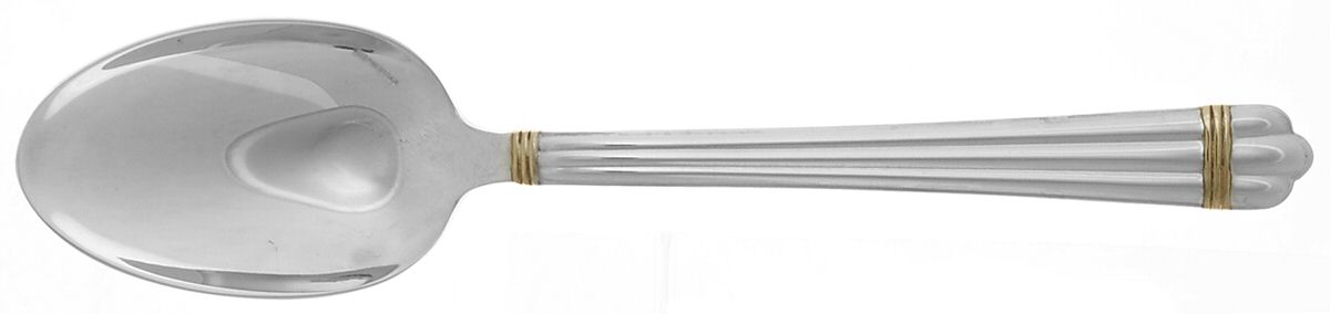 Aria Gold (Sterling, Gold Accent) European Place/Oval Soup Spoon by Christofle France-1