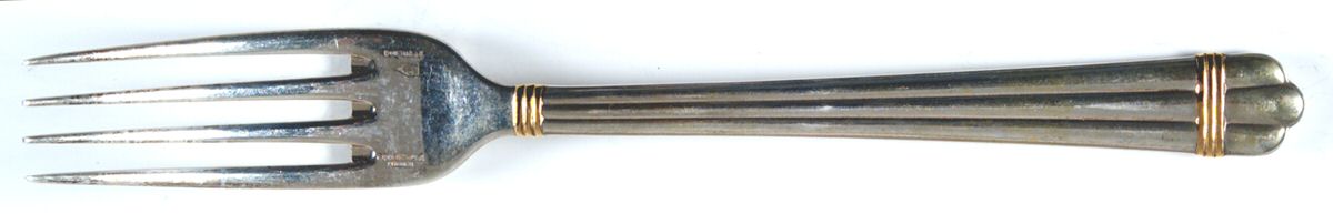Aria Gold (Sterling, Gold Accent) Fork by Christofle France-1